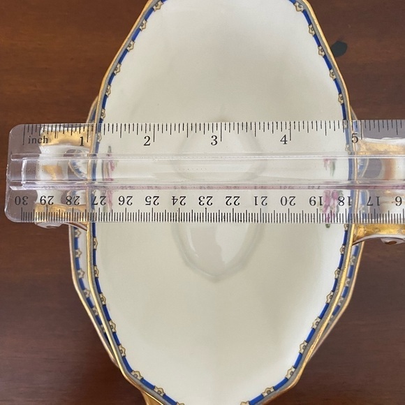 Vintage Czechoslovakian Handled Gravy Boat With Under Tray - Picture 7 of 7